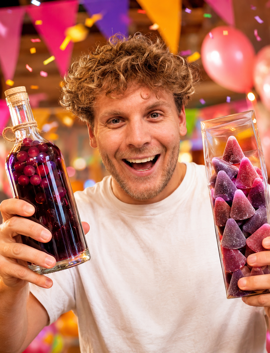 Dario met Gentse cuberdons en zelfgemaakte nalewka